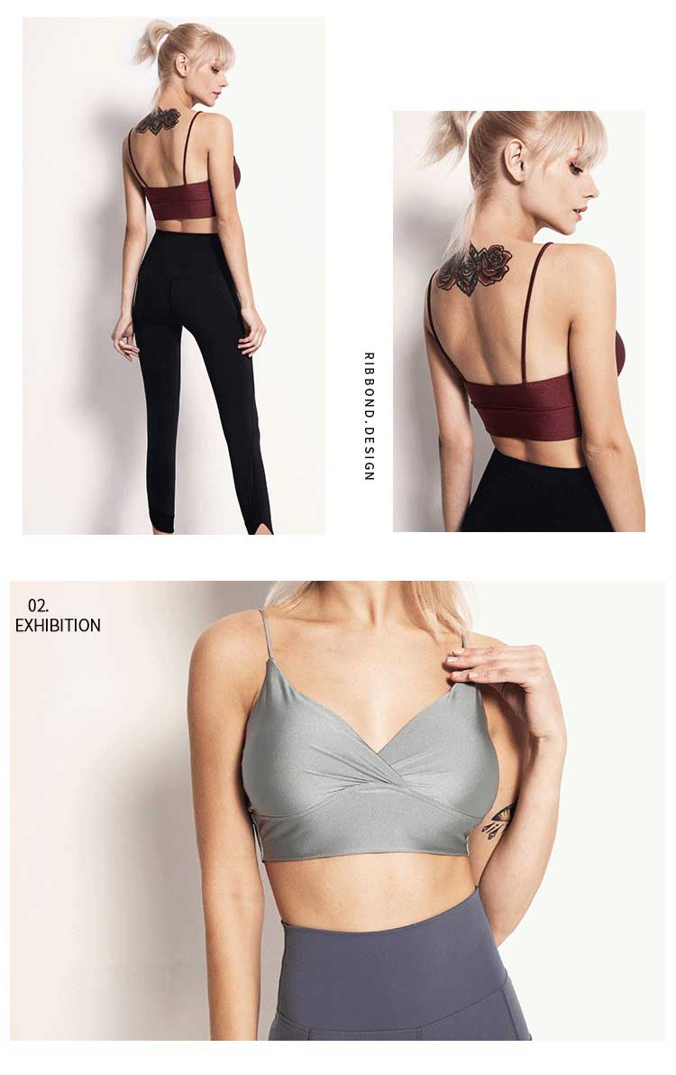 Shiny sports bra beauty back strap yoga bra - Activewear manufacturer  Sportswear Manufacturer HL
