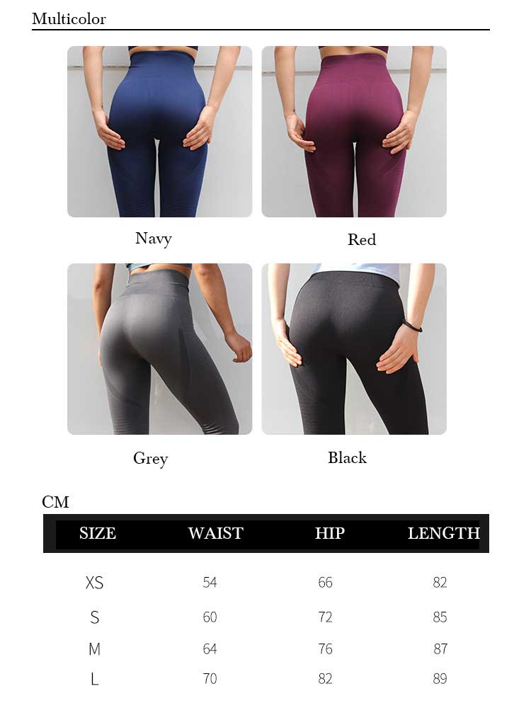 Seamless-leggings-high-waisted-design-multicolor-and-size-chart