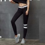 Striped-workout-leggings