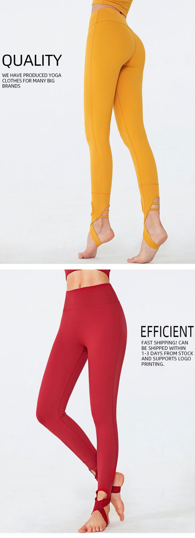 Yellow yoga pants - Activewear manufacturer Sportswear Manufacturer HL