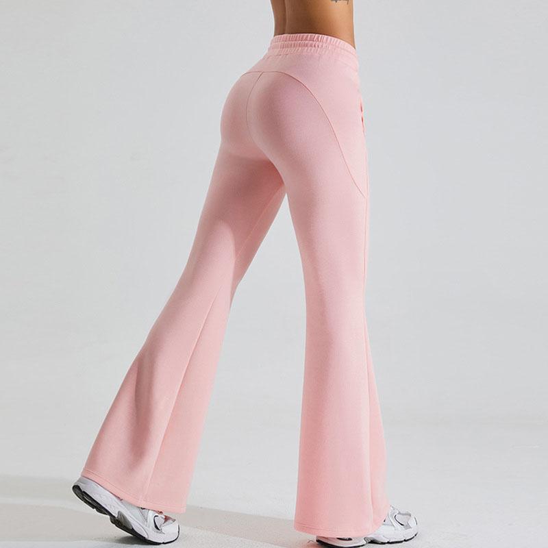 Cheap 2023 Summer Fashion Pants Streetwear Tight Bottom Flare Pants Yoga  Pants Women Trousers Thin Joggers Stretch Pantalon 27895