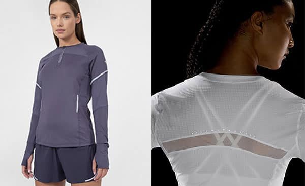 Breathable running top for womens created by HL sportswear manufacturer